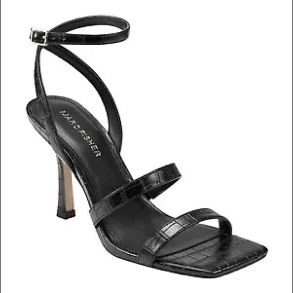 MARC FISHER WOMEN'S DERIC DRESS SANDALS BLACK, SIZE 9 Medium